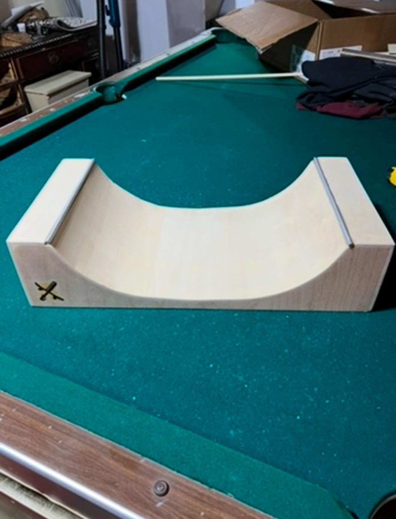 Fingerboard Half pipe - mini ramp - Soards - Made in the USA customizable.